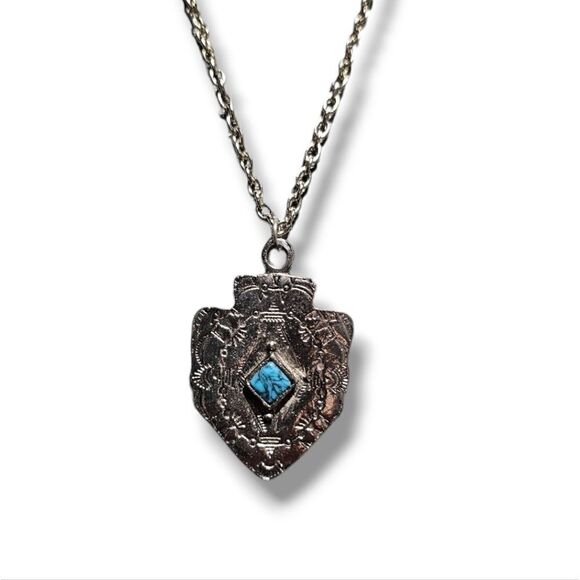 Enchanted Heirloom Sheild Pendant Necklace - Picture 1 of 10